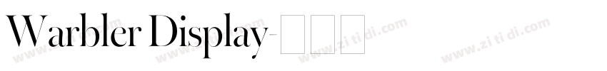 Warbler Display字体转换
